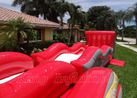 Wypożycz nadmuchiwane zjeżdżalnie wodne Kids Jumping Bounce Czerwone PVC Duże nadmuchiwane zjeżdżalnie wodne