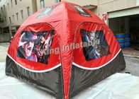 Czerwony PCV - brezentowy nadmuchiwany namiot imprezowy Igloo na wystawę, nadmuchiwany namiot