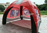 Czerwony PCV - brezentowy nadmuchiwany namiot imprezowy Igloo na wystawę, nadmuchiwany namiot
