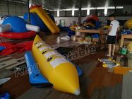 Niebieskie i żółte nadmuchiwane Fly Fishing Boats / Inflatable Banana Boat 4 Seats