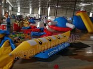 Niebieskie i żółte nadmuchiwane Fly Fishing Boats / Inflatable Banana Boat 4 Seats