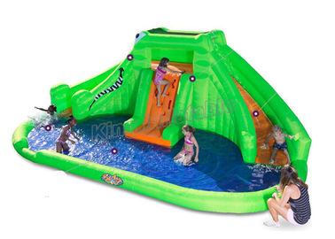 Niestandardowe Crocodile Theme Zjeżdżalnia wodna Nadmuchiwane Splash Play PVC dla dzieci