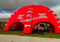 Czerwony gigantyczny nadmuchiwany namiot dla pająka średnicy 12m na imprezę lub wystawę