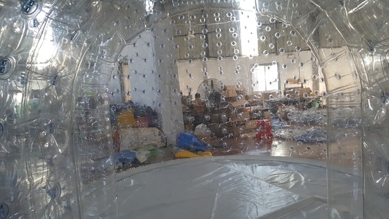 Dekorowany wydechowy 10ft średnica pusty balon śnieżny przezroczysty namiot bąbelkowy