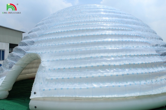 Duży namiot z pułapką do nadmuchu zewnętrzny przenośny igloo do imprez weselnych kemping użytkowanie komercyjne