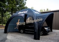 Trwały atrakcyjny, mały, czarny nadmuchiwany namiot imprezowy do parkowania samochodów
