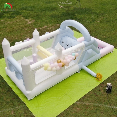 Wydmuchiwany bouncer Combo Obstacle Course Bounce Castle House With Slides Ball Pit Climbing Blower