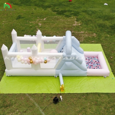 Wydmuchiwany bouncer Combo Obstacle Course Bounce Castle House With Slides Ball Pit Climbing Blower