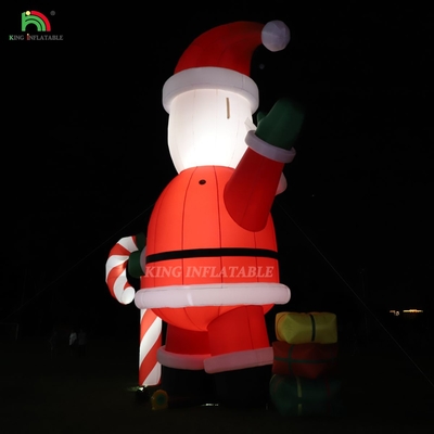 Świecący nadmuchowy ozdób Świętego Mikołaja 33ft Giant z LED światła na Święta ogród impreza dekoracja