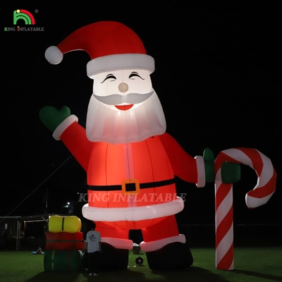 Świecący nadmuchowy ozdób Świętego Mikołaja 33ft Giant z LED światła na Święta ogród impreza dekoracja
