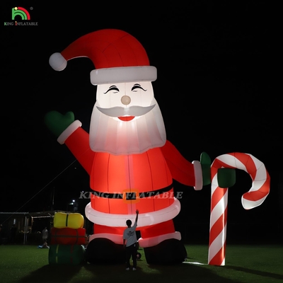 Świecący nadmuchowy ozdób Świętego Mikołaja 33ft Giant z LED światła na Święta ogród impreza dekoracja