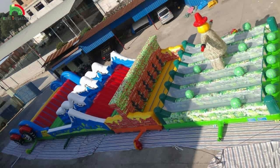 Commercial Bounce House Dorosłe Gry Kurs przeszkód Dzieci Aktywności sportowe Płynny Kurs przeszkód Płynny dla dorosłych