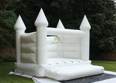 Biały plandekowy PCV dla dorosłych Princess Bouncy Castle For Wedding 1 Years Warranty