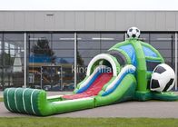 Gry sportowe nadmuchiwane na zewnątrz PVC / Football Bouncer Slide Combo