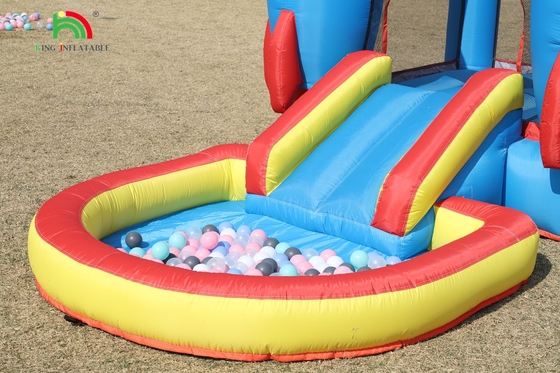 Wnętrze impreza na zewnątrz Nawierzchnia na powietrze dom odbicia dla małych dzieci Dom odbicia z kulką Slide Basket Trampolin