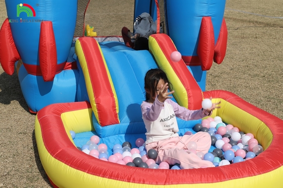 Wnętrze impreza na zewnątrz Nawierzchnia na powietrze dom odbicia dla małych dzieci Dom odbicia z kulką Slide Basket Trampolin