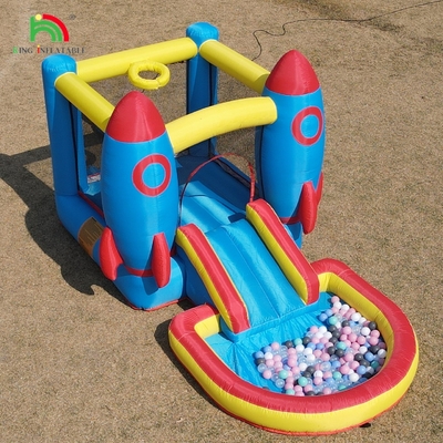Wnętrze impreza na zewnątrz Nawierzchnia na powietrze dom odbicia dla małych dzieci Dom odbicia z kulką Slide Basket Trampolin