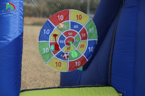 Dzieciaki Party Wet DryInflatable Bounce House Wodny Slide Bouncer Combo Z Większym Splash Pool wspinaczka Blower Basket Dartboard