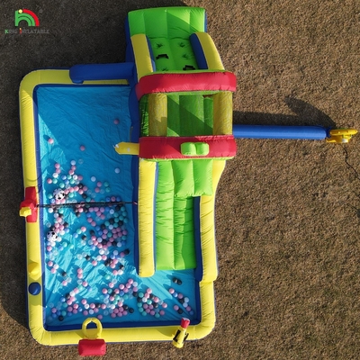 Dzieciaki Party Wet DryInflatable Bounce House Wodny Slide Bouncer Combo Z Większym Splash Pool wspinaczka Blower Basket Dartboard