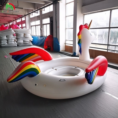 6 osób Płynny Paw Water Mount Sea Lake Pool Float Water Toy Giant Unicorn Flamingo Płynne łóżko pływające dla imprezy wodnej
