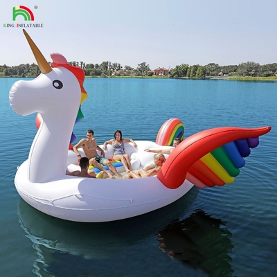 6 osób Płynny Paw Water Mount Sea Lake Pool Float Water Toy Giant Unicorn Flamingo Płynne łóżko pływające dla imprezy wodnej
