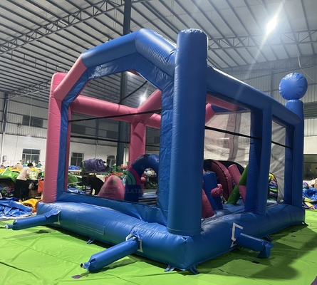 Komercyjny podmuchowy dom odbiciowy zamek kombo podmuchowy skok z podmuchem z trampoliną