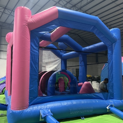 Komercyjny podmuchowy dom odbiciowy zamek kombo podmuchowy skok z podmuchem z trampoliną