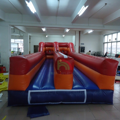 Nadmuchiwana gra bungee run dla dwojga osób, wyzwanie wyścigowe, podwójne tory, interaktywne gry nadmuchiwane