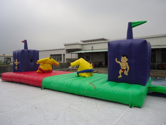Wysokiej jakości nadmuchiwana gra Karnawałowy zamek do skakania Kombinezony Sumo Bungee Run dla dorosłych i dzieci ﻿