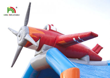 Red Plane Nadmuchiwany zamek do skakania z zaprawą ogniochronną Plato 0,55mm Pvc z brezentem