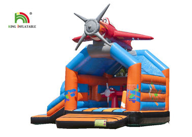 Red Plane Nadmuchiwany zamek do skakania z zaprawą ogniochronną Plato 0,55mm Pvc z brezentem