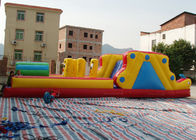 Giant Commercial Inflatable Obstacle Course ze zjeżdżalnią / nadmuchiwanym tunelem 10x4m