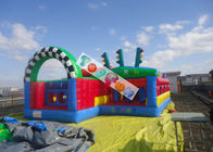 Kids Inlfatable Amusement Parks Nadmuchiwane Run Chasing Race Fun City / Trwałe i bezpieczne