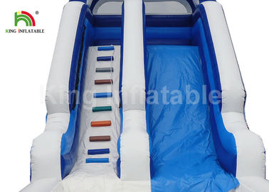 Custom White 6 * 4m Duża dmuchana zjeżdżalnia z wodą do celów komercyjnych