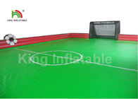 Przenośne czerwone zielone nadmuchiwane gry sportowe / 25 * 10m nadmuchiwane boisko do piłki nożnej
