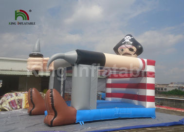 PCV Pirate Theme Nadmuchiwany skaczący zamek Bouncer 4 X 3m Outdoor Grey Colour