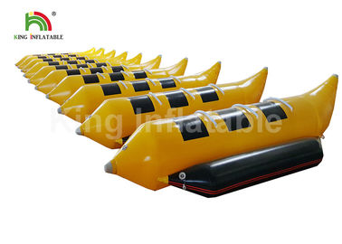 Komercyjne klasy żółty 3 miejsca Nadmuchiwane Fly Fishing Boats / Banana Boat Towable