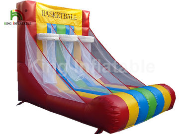 Red Triple Basketball Hoop Shoot Nadmuchiwane gry sportowe do wynajęcia Ogień - opóźniający