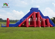 Kolorowe 25 * 10m gigantyczne 5K nadmuchiwane gry sportowe / komercyjne nadmuchiwane slajdów