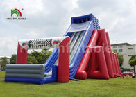 Kolorowe 25 * 10m gigantyczne 5K nadmuchiwane gry sportowe / komercyjne nadmuchiwane slajdów