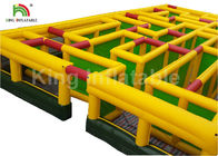 15 * 15m żółty dmuchany tor przeszkód Giant Laser Maze Outdoor Sports Games for Rent