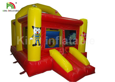 Ognioodporne czerwone trampoliny z dmuchanym zamkiem ze zjeżdżalnią dla dzieci Party Rental