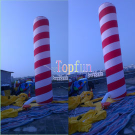 Durable Festival / Celebration Inflatable Advertising Balloons Stripe Tube Z PVC / Oxford
