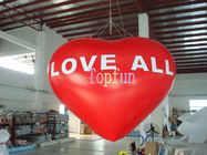 0,2 mm PVC nadmuchiwane balony reklamowe na ślub / czerwone serce kształt