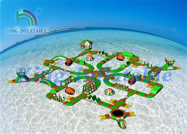Lake Sea Floating Obstacle Course / Inflatable Water Park Games Resort