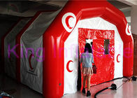 Czerwony / biały dmuchany namiot PVC nadmuchiwany CE na imprezy na zewnątrz / wewnątrz