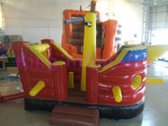Kolorowy CE Inflatable Forest Shuttle Bus Dry Slide 0,55 mm Plato PVC zjeżdżalnia statku pirackiego