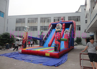 Outdoor Spider - Man Single Inflatable Dry Slide Z Bouncer Skaczący Przez Plato PVC