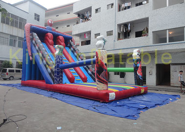 Outdoor Spider - Man Single Inflatable Dry Slide Z Bouncer Skaczący Przez Plato PVC