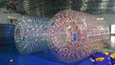 1.0mm PVC / TPU Funny Blow Up Water Toy Inflatable Cylindrical Roller